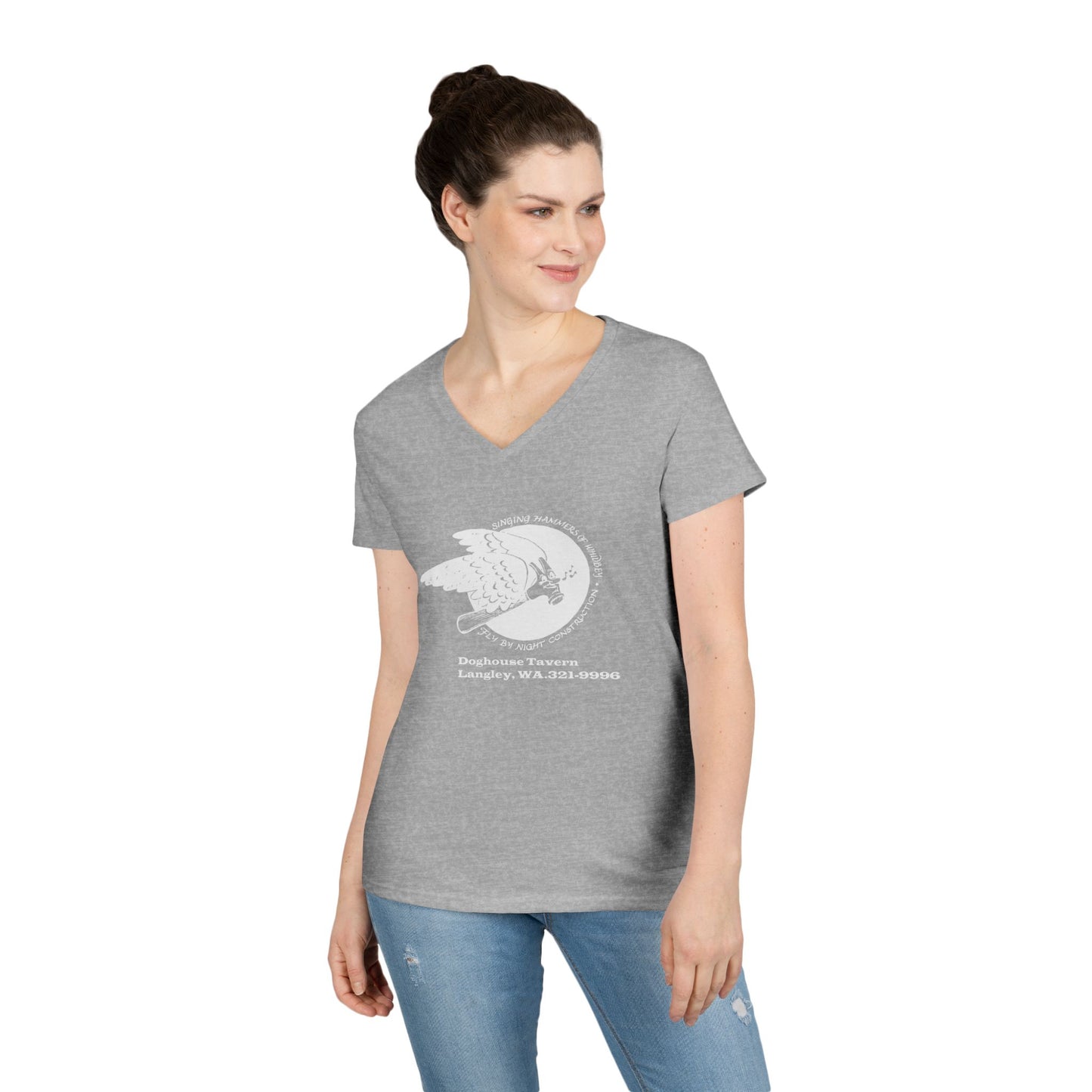 Vintage Eagle V-Neck T-Shirt for Women