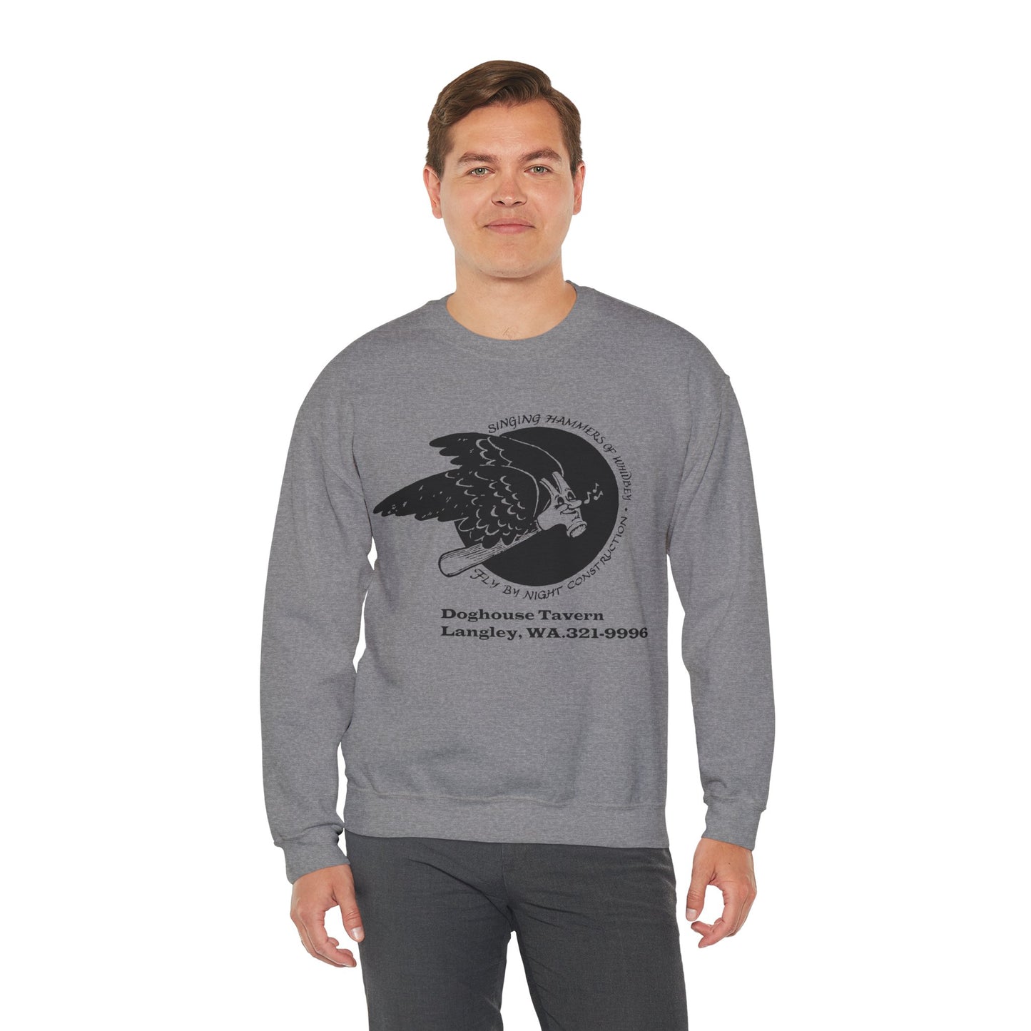 Vintage Singing Hammer-Inspired Unisex Crewneck Sweatshirt with Design