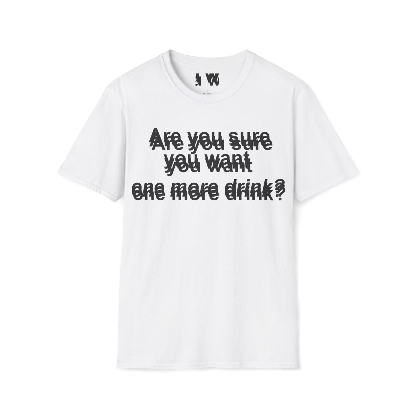 Funny Casual T-Shirt – “Are You Sure You Want One More Drink?” | Unisex Softstyle Tee
