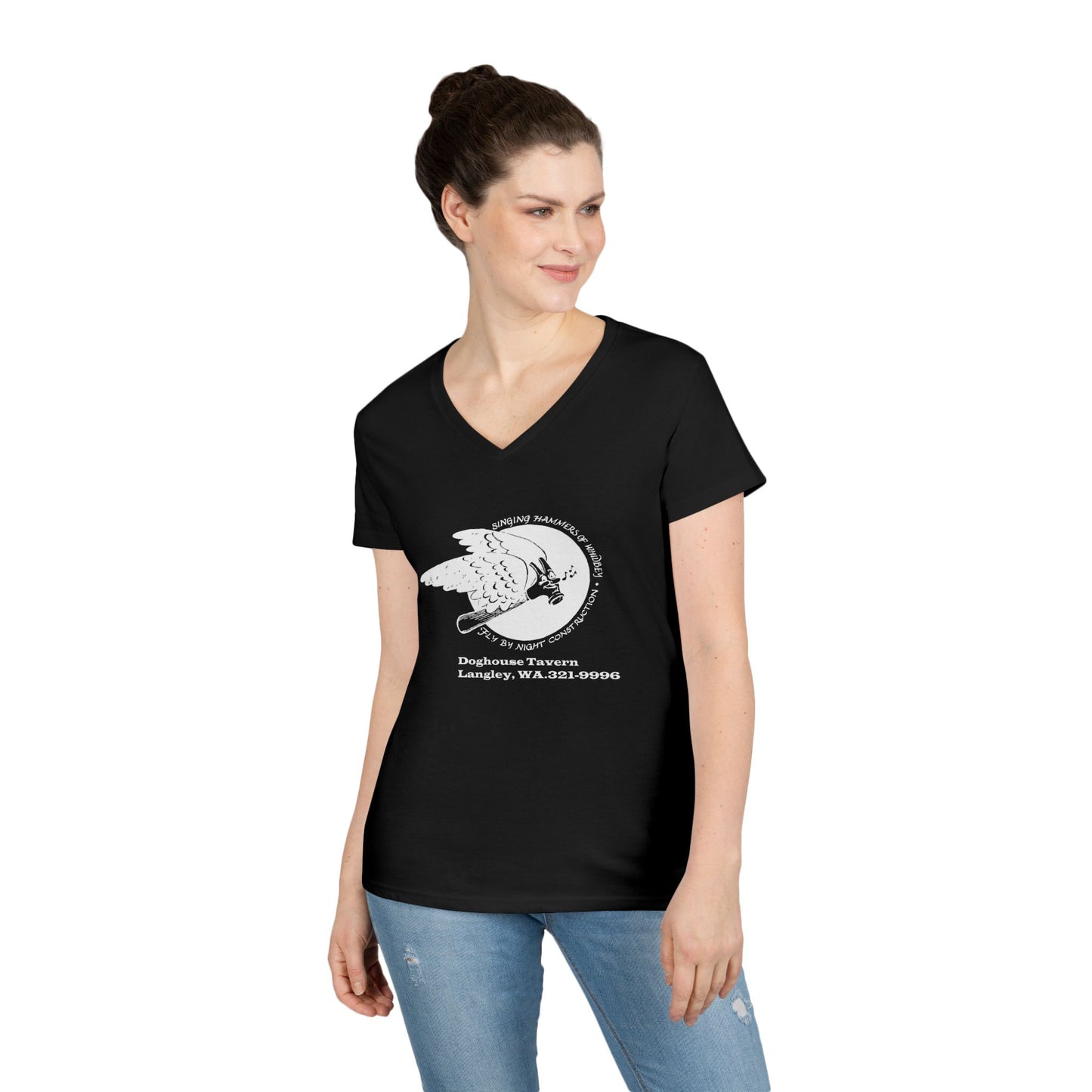 Vintage Eagle V-Neck T-Shirt for Women